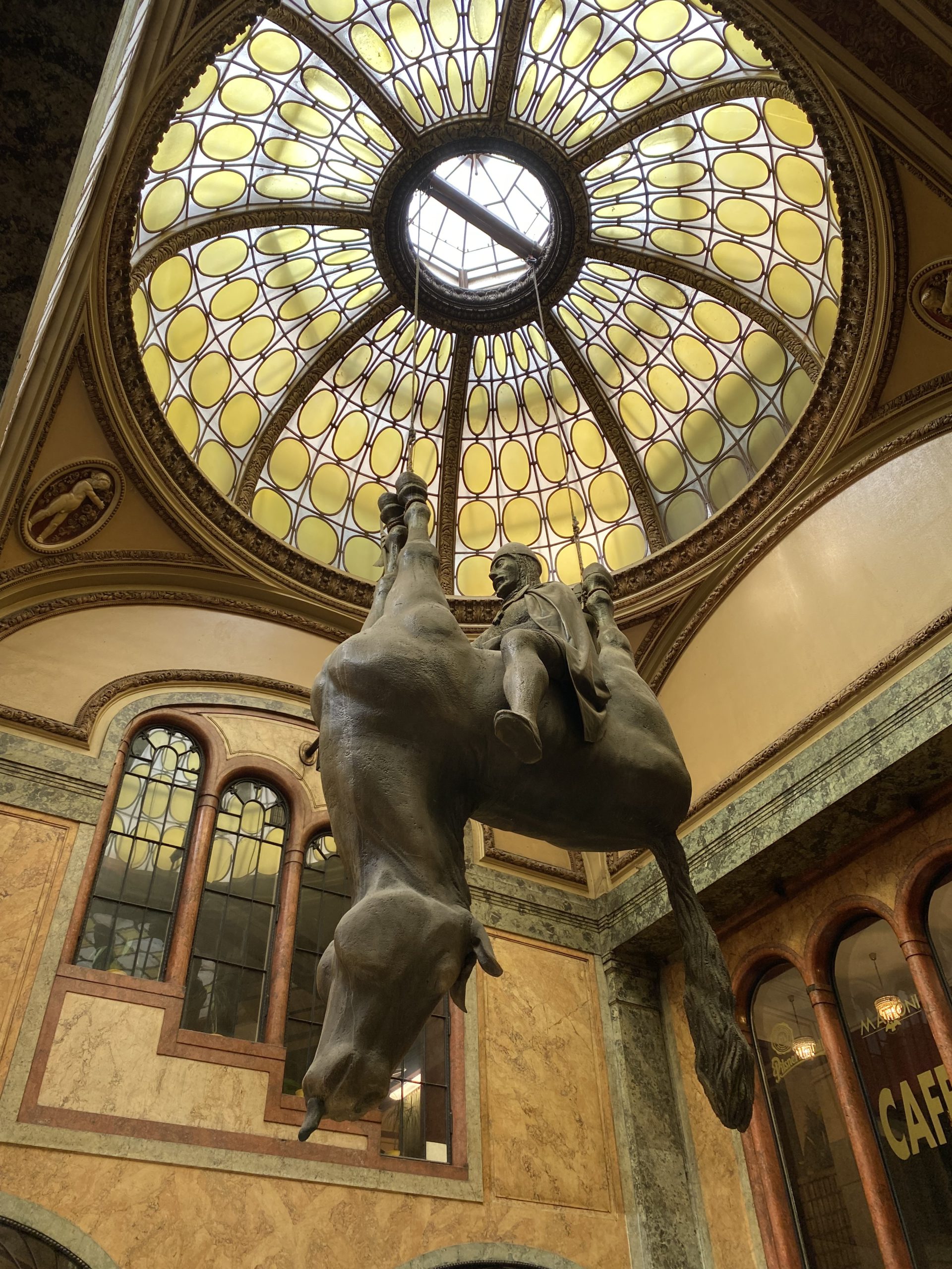 Statue of King Wenceslas Riding an Upside-Down Dead Horse