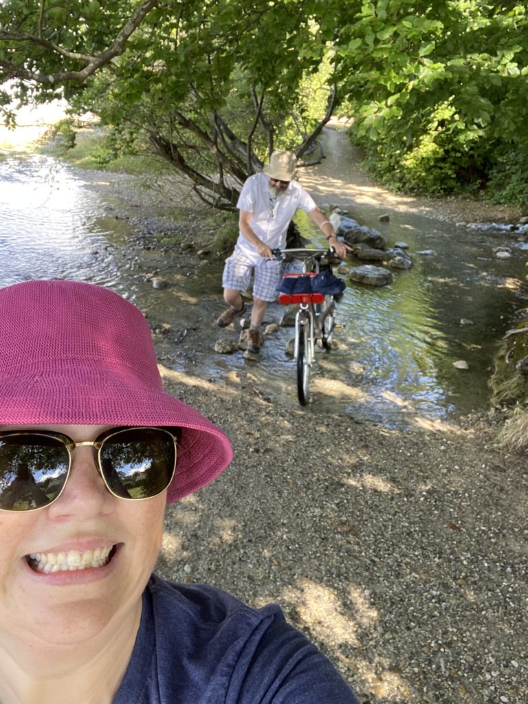 Fording a stream