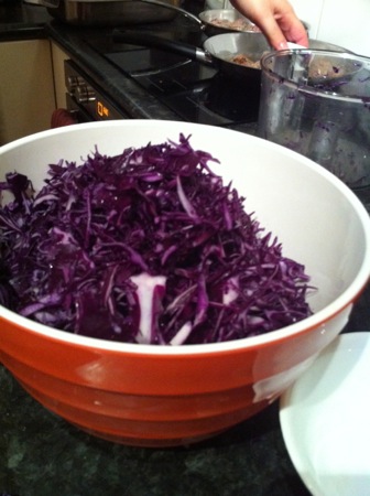 Sliced cabbage