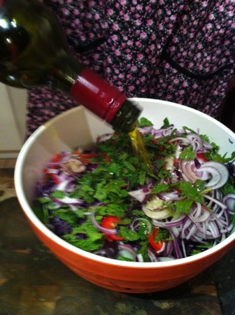 Dressing the slaw