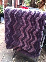 Purple Ripple Afghan