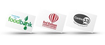Logos for the local charities who received our donations
