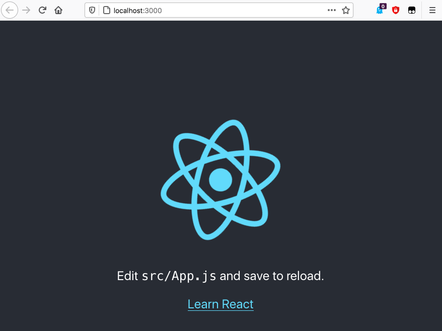 Running React app